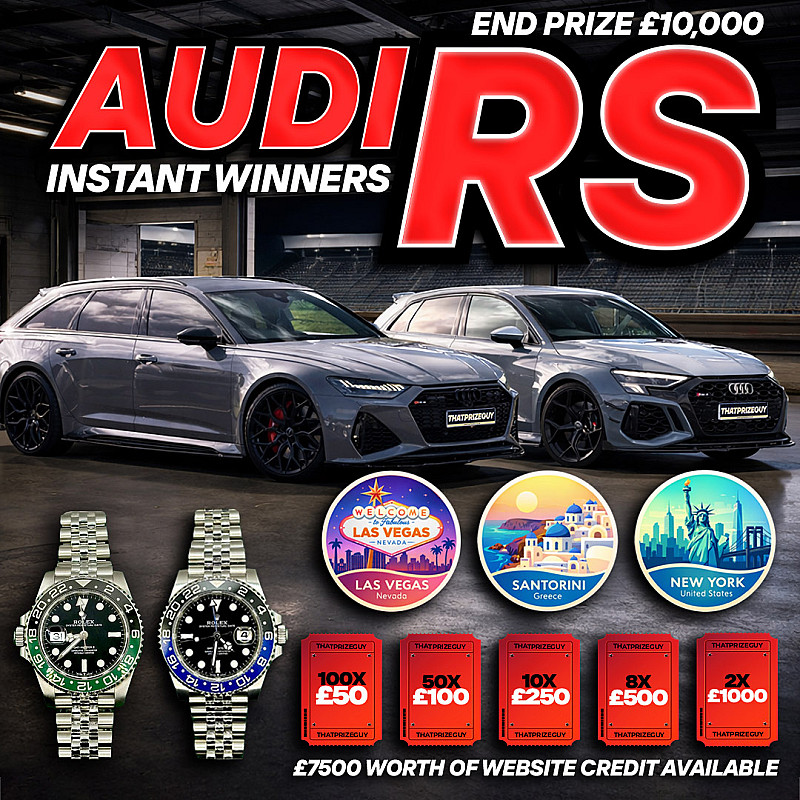 Audi RS Instant Win - £10,000 End Prize