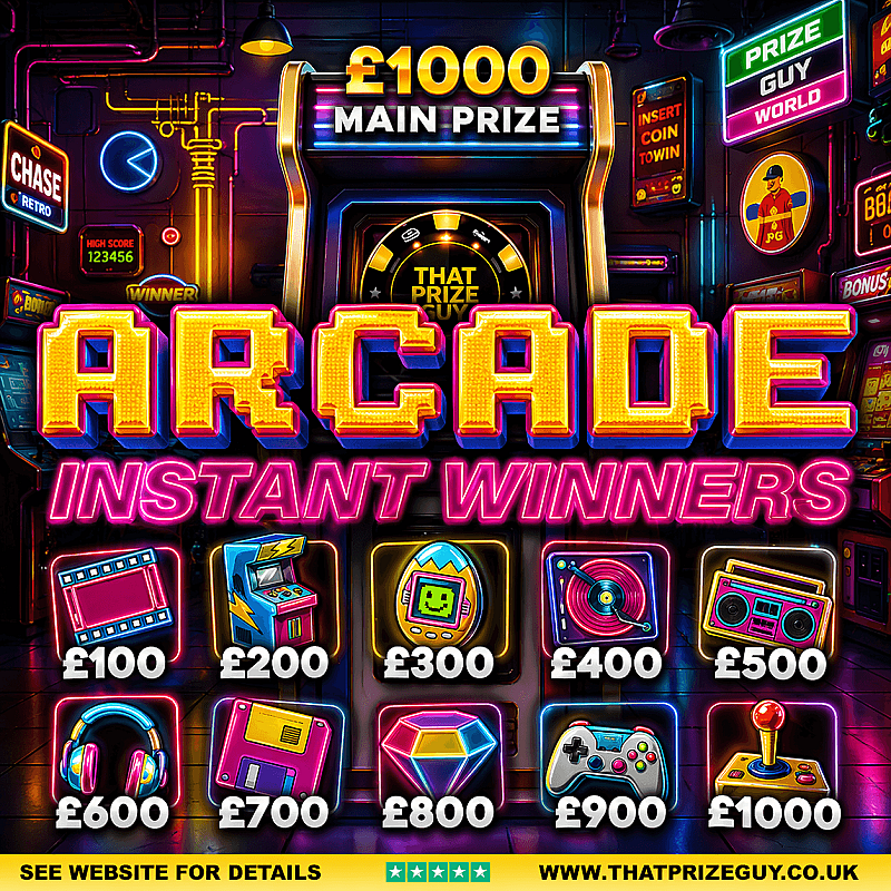 Prize Guy Arcade Instant Win - £1000 End Prize - May #1