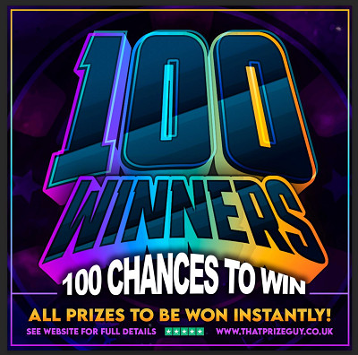 100 Cash Instant Winners £500 End Prize May 1