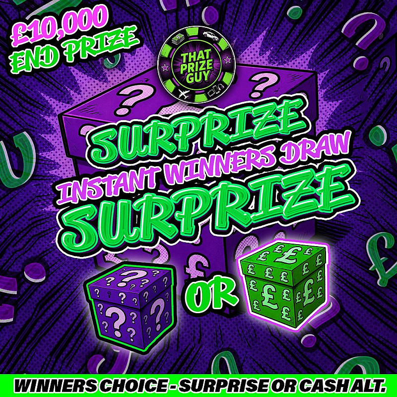 TPG Surprize Surprize Instant Win! £10,000 Main Prize!
