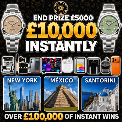 Massive Instant Win £5,000 End Prize 1