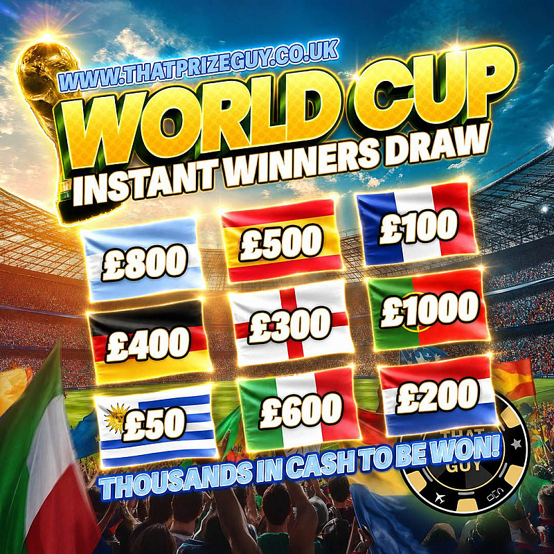 World Cup Instant Win - £500 End Prize - June #1