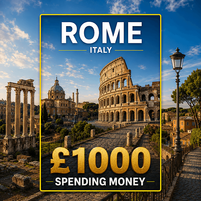 Rome for 2 + £1000 Spending Money - June #1