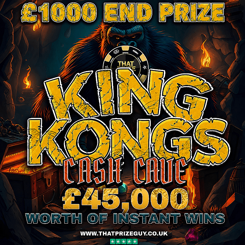 King Kongs Cash Cave - £1000 End Prize - July #1