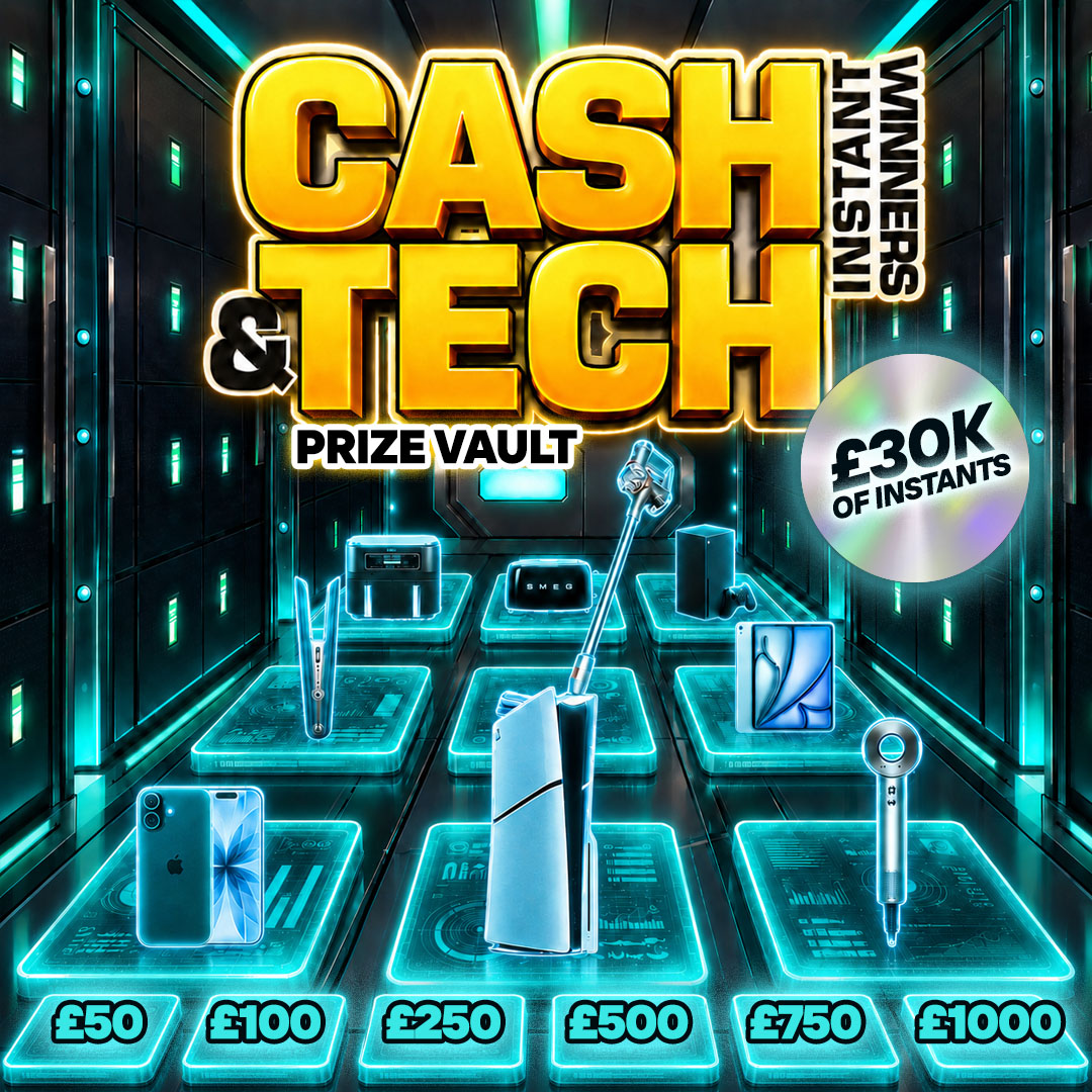 Cash & Tech Prize Vault - £30k of Instant Wins - £500 End Prize | That ...
