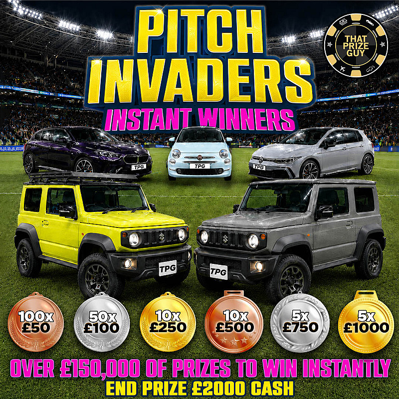 Pitch Invaders Instant Win - £2000 End Prize