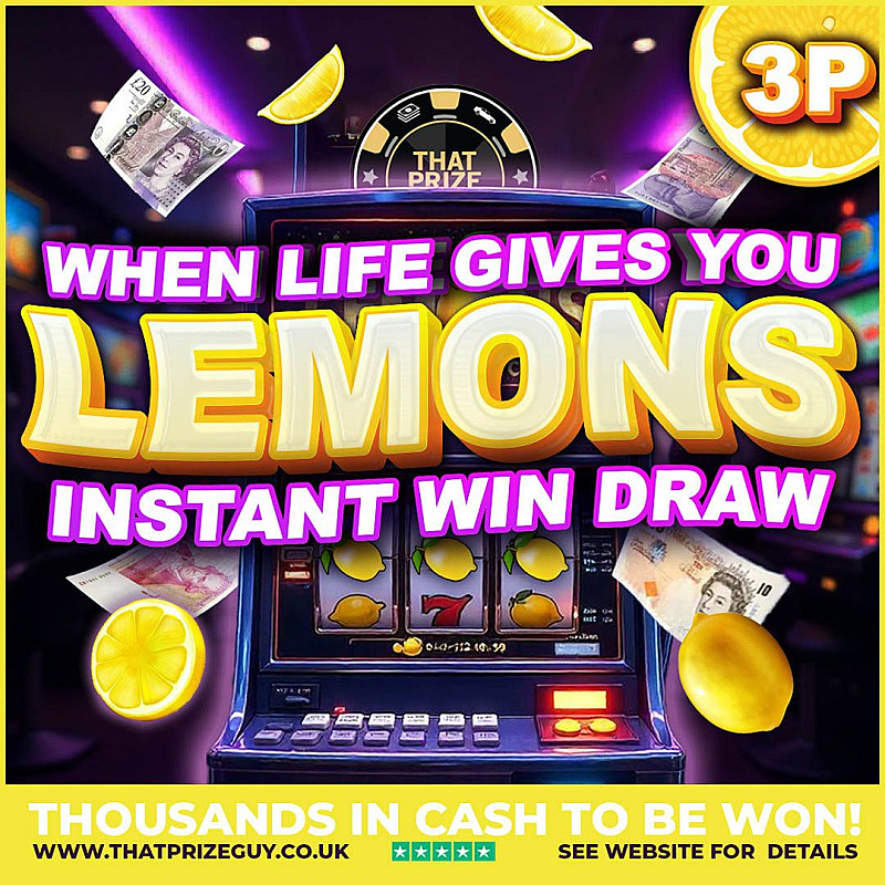 Lemon's Big Instant Win Draw - £500 End - July #1