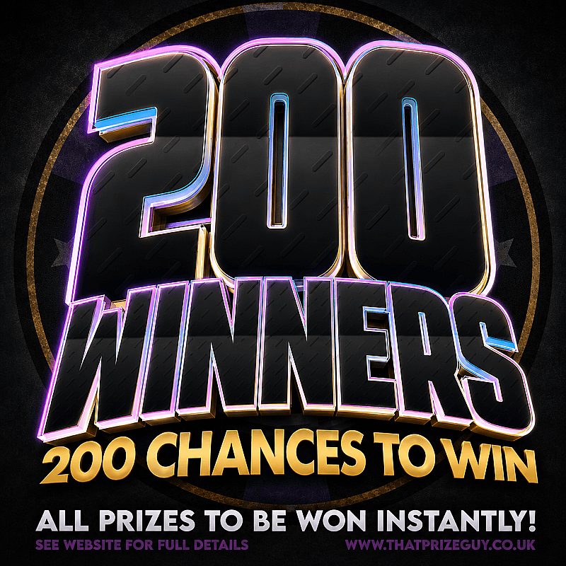 £500 End Prize + 200 Cash Instant Winners
