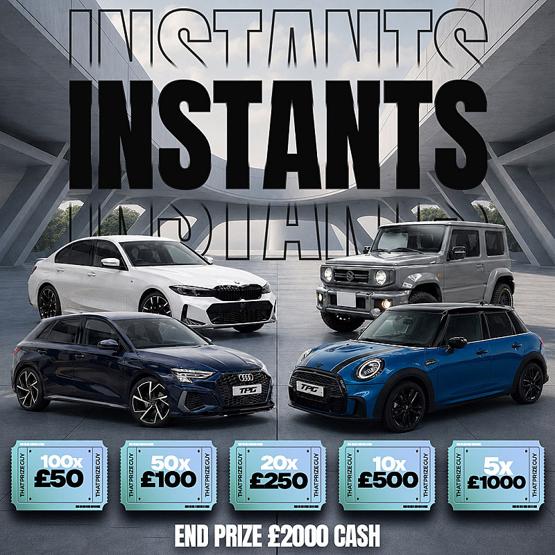 Car, Cash & Credit Instant Win - £2000 End Prize #1