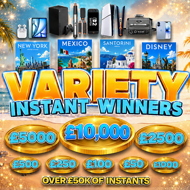 Variety Instant Win - £1000 End Prize #1