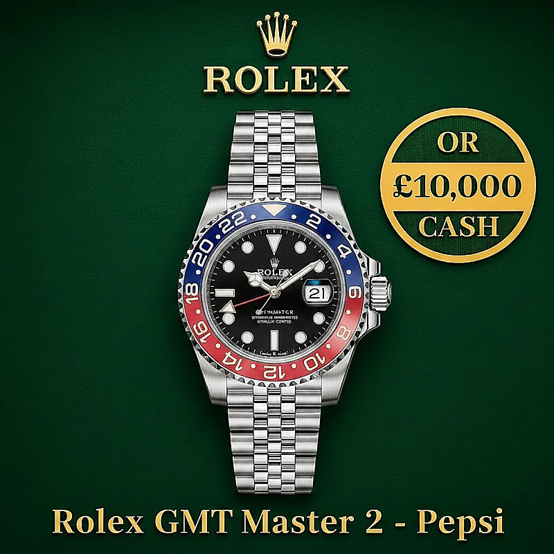 Rolex GMT Master 2 - Pepsi or £10,000 Cash Alternative