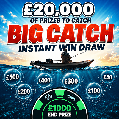 Big Catch Instant Win £1,000 End Prize Aug 1