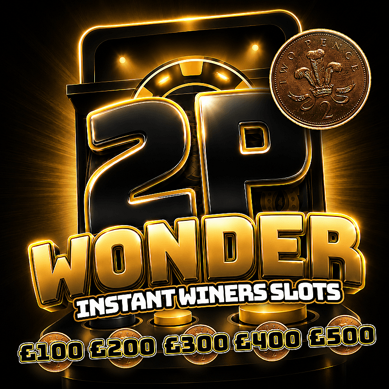 2p Wonder Instant Winners Slots - £500 End Prize - Aug #1