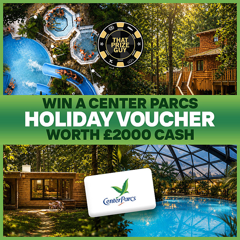 £2000 Center Parcs Holiday Voucher - August