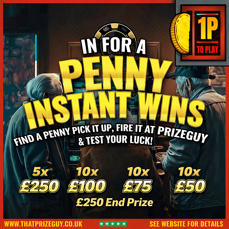 TPG Penny Instant Win - £250 End Prize - Aug #2