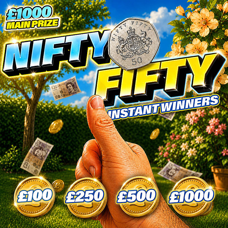 Nifty 50 Instant Win Draw - £1000 End Prize - Aug #1
