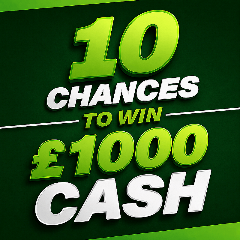 10 Chance to Win £1000 Instantly - £500 End Prize