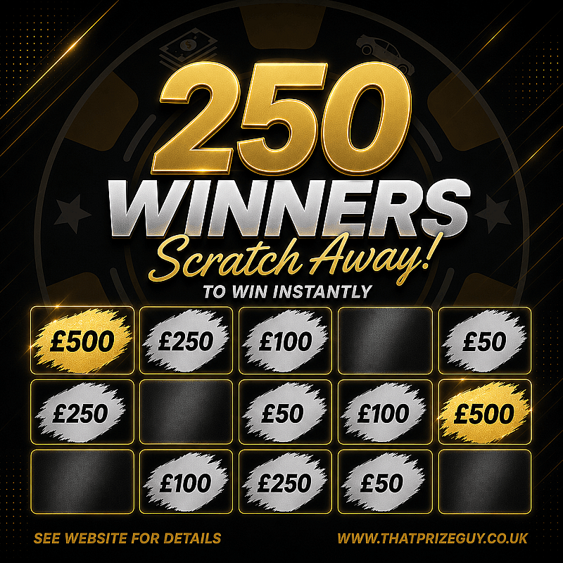 250 Instant Winners - £500 End Prize - Aug #2