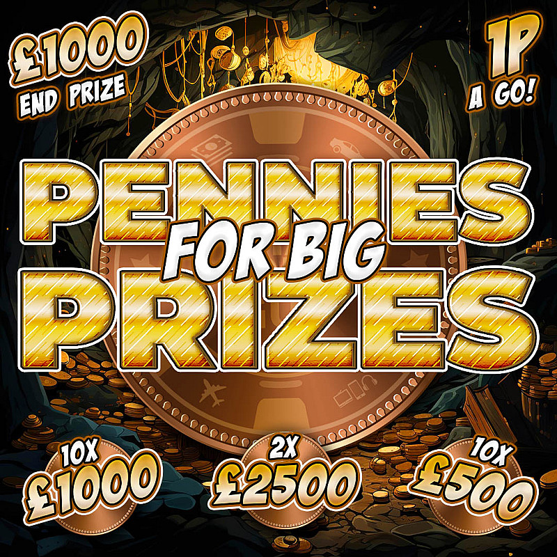 Pennies for Big Prizes Instant - £1000 End Prize - Sept #1