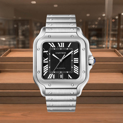 Cartier Santos Large Model Black Dial or £5000