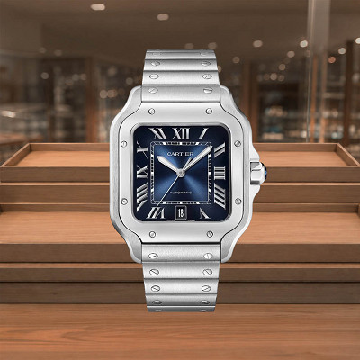 Cartier Santos Large Model Blue Dial or £5000