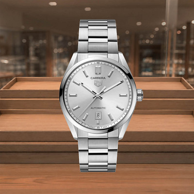 Tag Heuer Carrera 39mm Silver or £2000