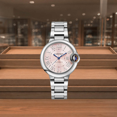 Cartier Ballon Bleu 33m Pink Dial or £4000
