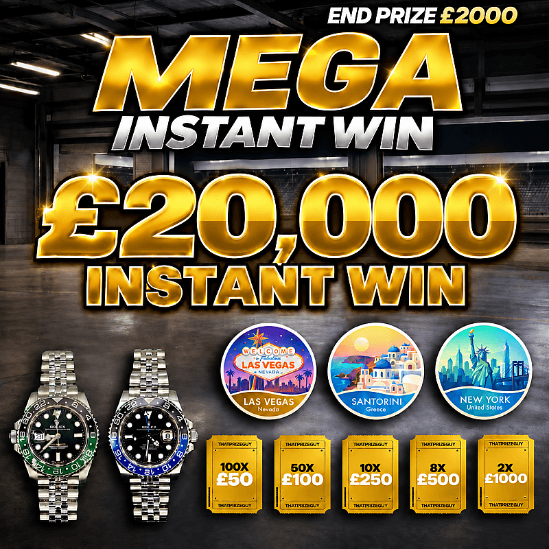 Mega Instant Win - £2000 End Prize - Sept #1