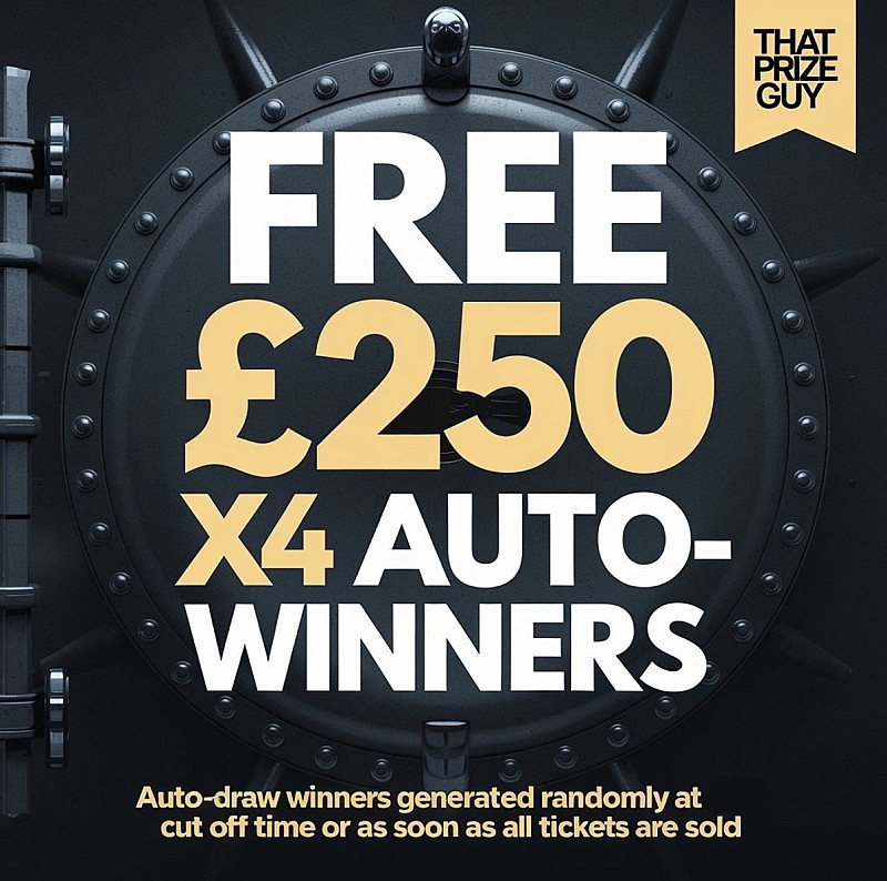 FREE £1000 GIVEAWAY -  4 winners of £250 September
