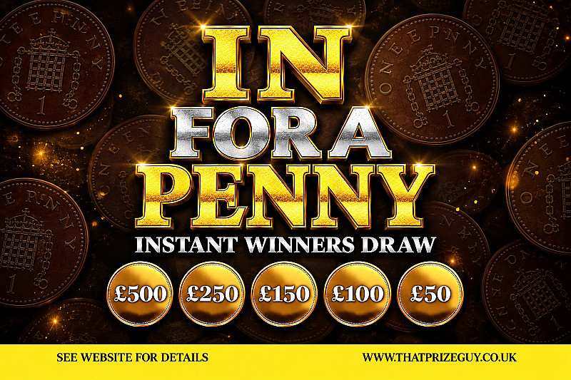 In For Penny Instant Win - £500 End Prize - Oct #1