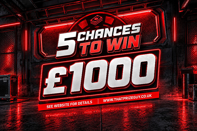 5 Chances To Win £1000 Instantly - £500 End Prize - Oct #1