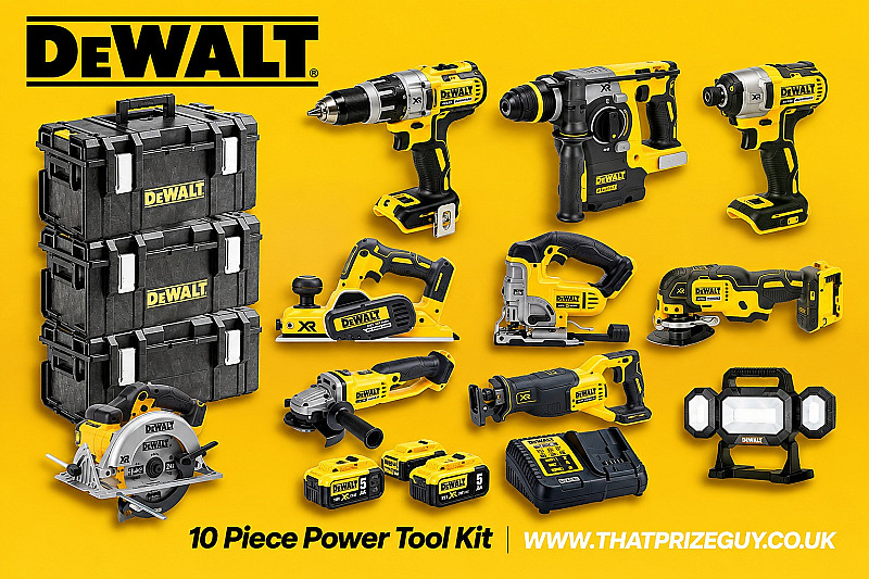 Dewalt 18V XR 10 Piece Power Tool Kit with 3 x 5.0Ah Batteries & Toughsystem Box #1