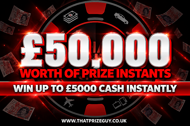 50k Worth Of Cash & Tech Instant Win - End Prize £1000 