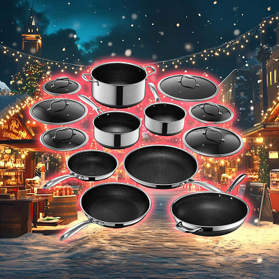13pc Hexclad Cookware Set or £500