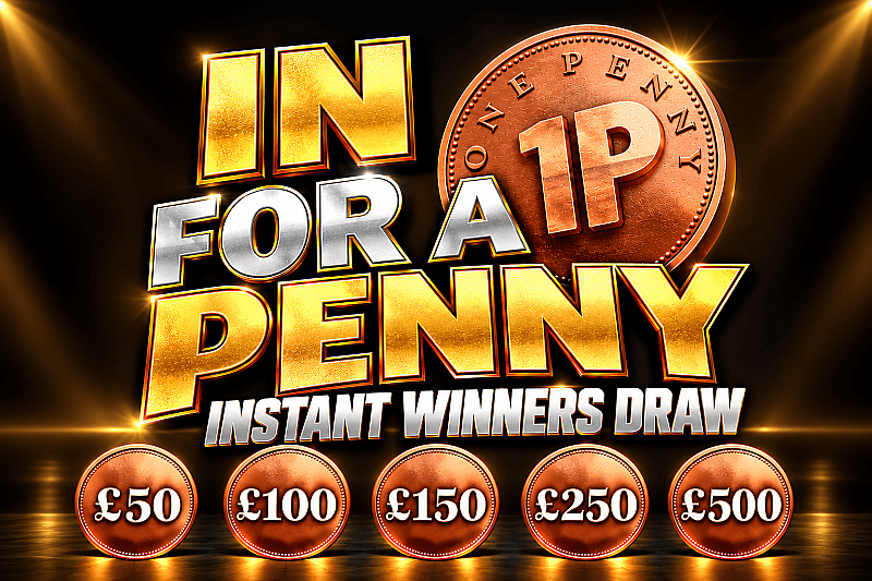 In For Penny Instant Win - £500 End Prize - Oct #2