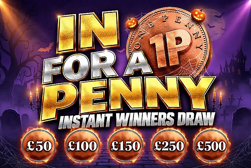 In For Penny Instant Win - £500 End Prize - Oct #3