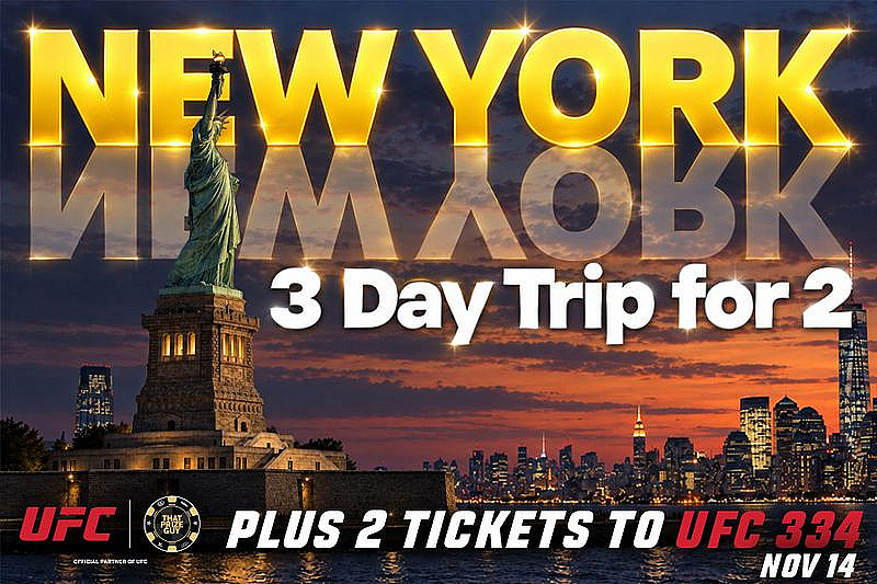 New York for 2 People with UFC 334 Tickets!