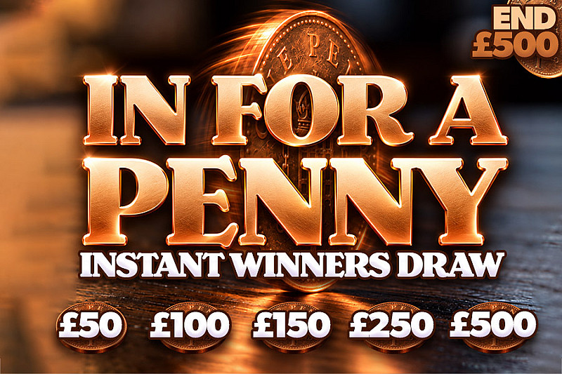 In For Penny Instant Win - £500 End Prize - Oct #4