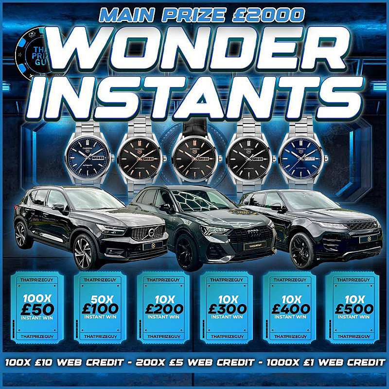 Wonder Instants - Car, Watch & Cash - £2000 Main Prize