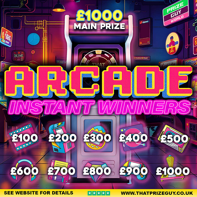 Prize Guy Arcade Instant Win - £1000 Main Prize - August #1