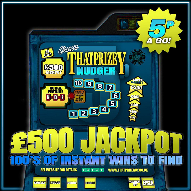 TPG 5p Tupenny Nudger Instant Winner August #1 - £500 Main