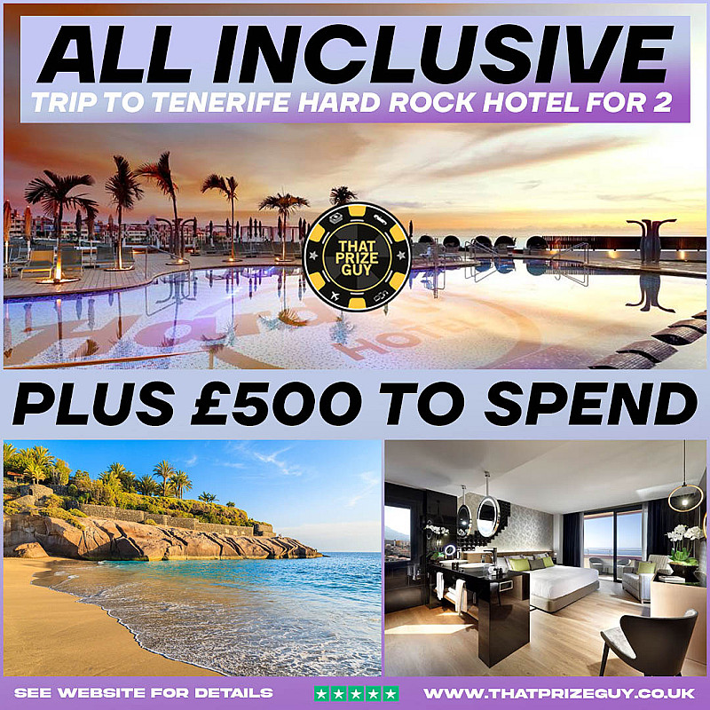Tenerife All Inclusive Holiday for 2 + £500 August
