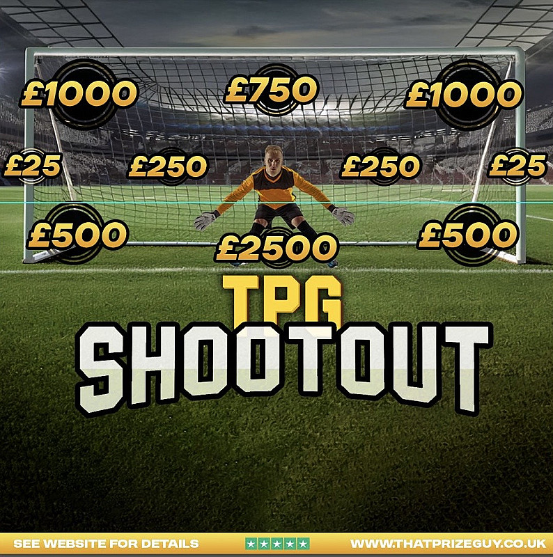 Prize Guy Penalty Shootout Instant Win (£500 Main Draw) - August
