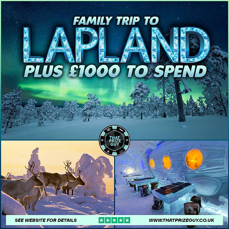 FAMILY CHRISTMAS LAPLAND TRIP + £1000 Spending Money AUG #1