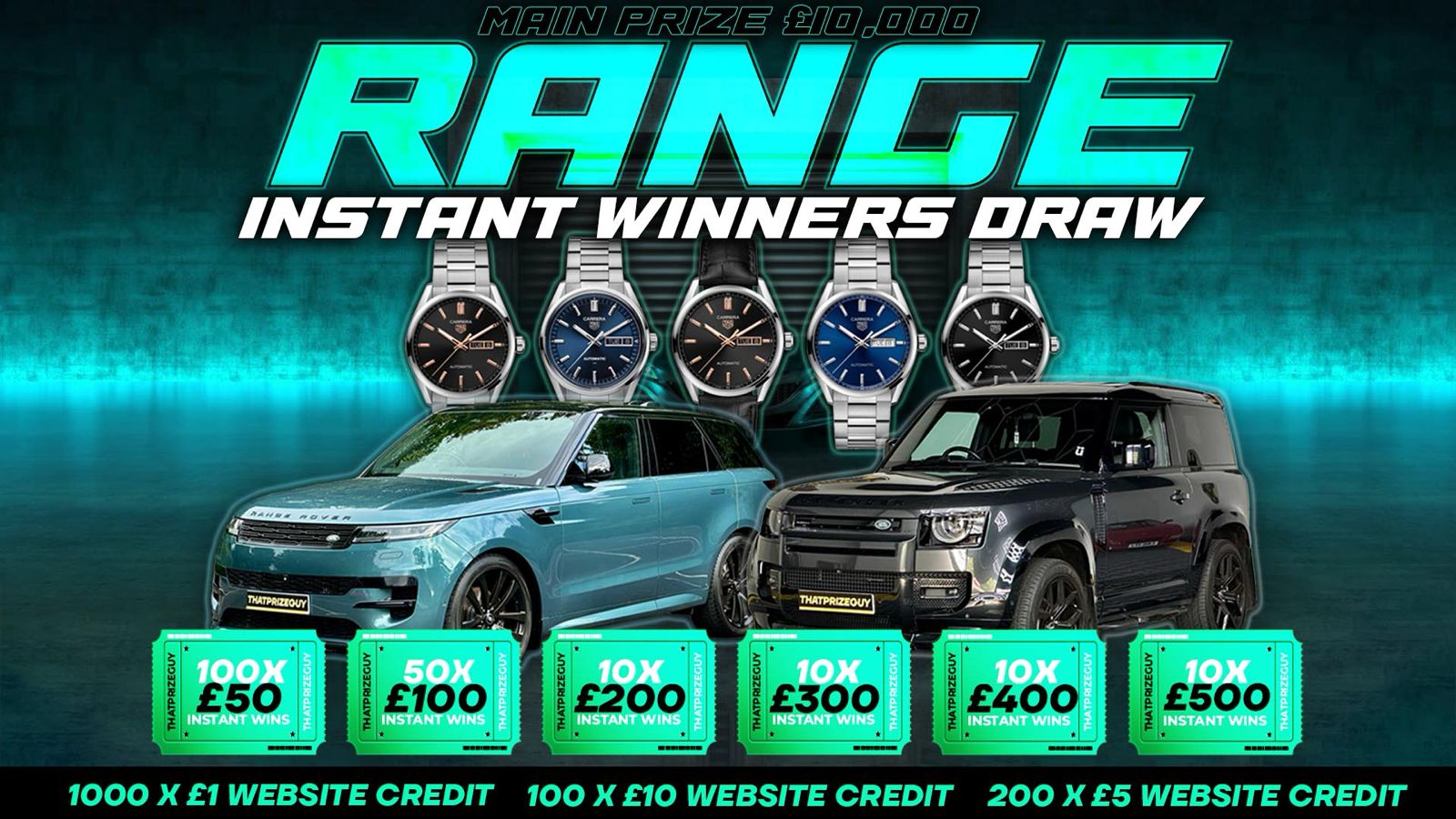 Range Rover Instant Win - £10,000 End Prize