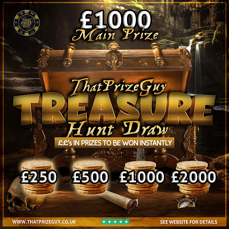 Treasure Hunt Instant Win Prize - £1000 End Prize - Auto #3