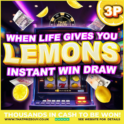 Lemon's Big Instant Win Draw August #3 £500 Main