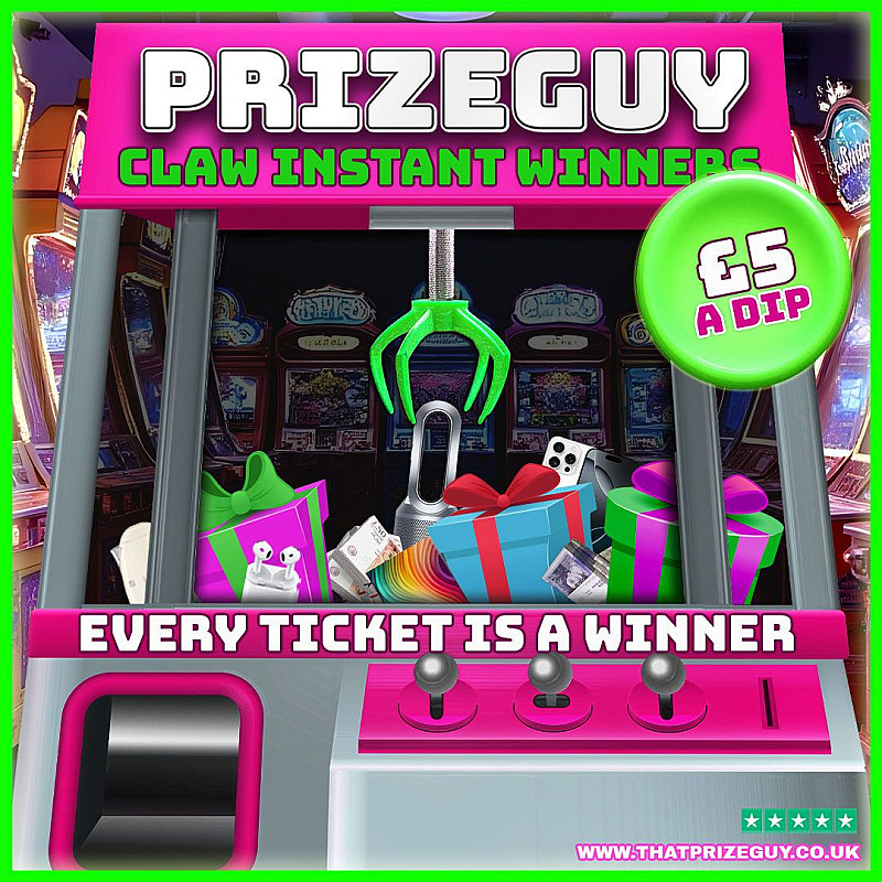 Prize Guy Claw - Every Ticket Wins - End Prize £500 #1