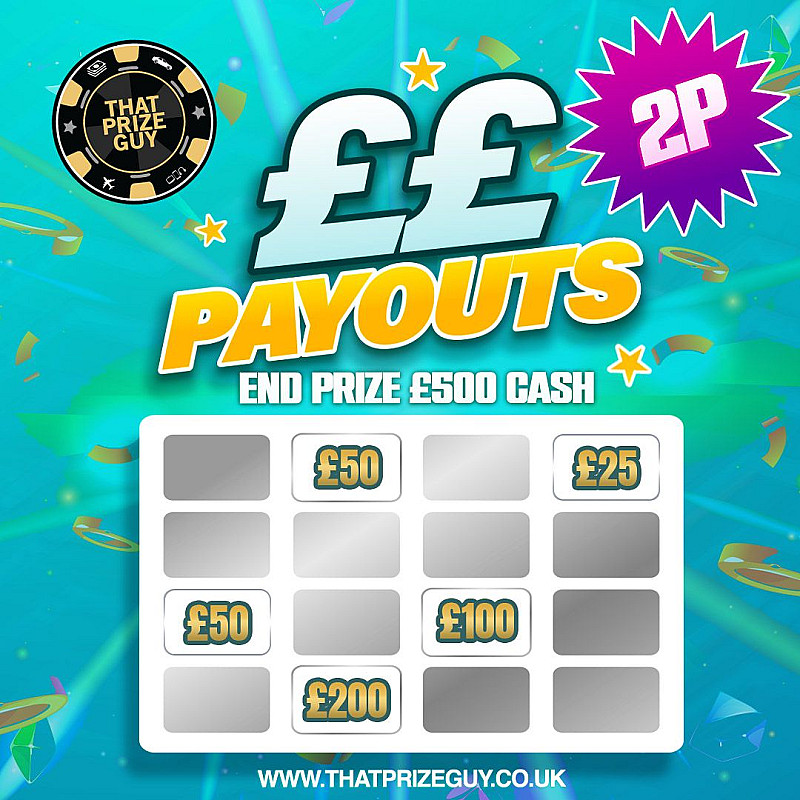 2p Scratch Card Instant Win- £500 End Prize #1