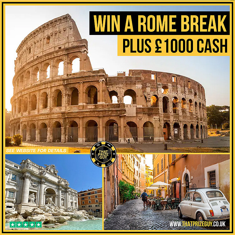 Rome for 2 + £1000 Spending Money - Oct #1